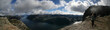 panoramic View on the Lysefjord, Norway, from Preikestolen