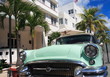 Antique automobile on ocean drive, Antique automobile on ocean drive,