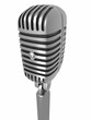 3d microphone, isolated in white background