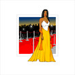 Celebrity on red carpet