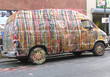 A car loaded with graffiti