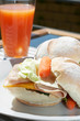 Ham and cheese sandwich with juice Ham and cheese sandwich with juice
