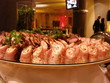 Catering event with trays of food Catering event with trays of food