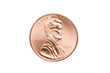 penny isolated closeup