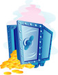 The open safe The open safe