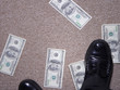 money under your feet, walking on money, money on the floor money under your feet, walking on money, money on the floor