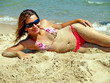 teenager in the sand