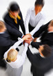 Motion-blurred pile of hands Motion-blurred pile of hands
