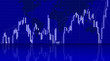 Chart background against world map background