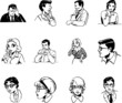 People - Retro-Style Vector Illustrations