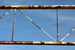 Rusty football crossbar..