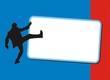 Banner with silhouettes of businessman Banner with silhouettes of businessman