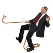 Businessman falling
