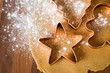 Baking christmas cookies