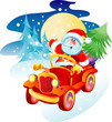 Father Christmas by the machine
