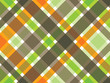 retro orange green brown plaid pattern 