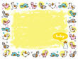 Illustration: sweet duckies frame for baby sweet duckies frame for baby