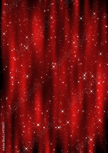 Illustration: Christmas Curtain Background Christmas Curtain Background