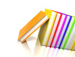 colored books isolated on glossy white colored books isolated on glossy white