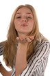 Business women blowing kiss Business women blowing kiss