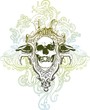 Skull trophy illustration