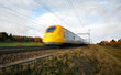Fast train with motion blur