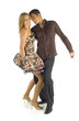 Dancing couple on white