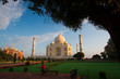 Morning visitors to Taj Mahal
