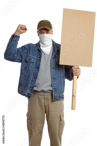 Photo: Masked protester Masked protester