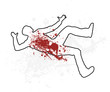 Chalk outline man Chalk outline man