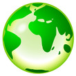 Globe terrestre vert