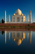 Taj Mahal reflected in river