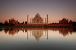 Taj Mahal reflected in river