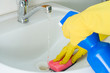 sanitary clearing of a sink