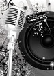 Affiche microphone et baffle