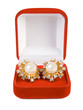 Earrings in red box
