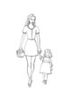 Mother with daughter