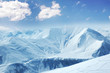 High mountains under snow in the winter