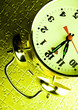 Alarm clock on jigsaw