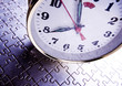 Alarm clock on jigsaw