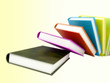 colored books isolated on glossy white #2 colored books isolated on glossy white #2