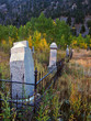 Old tombstones in Autumn color in Colorado