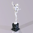 Statue of the grecian god Mercury with Clipping Path
