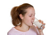 Girl drinking milk Girl drinking milk