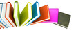 colored books isolated on glossy white #6