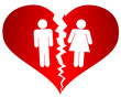 Couple dans un coeur brisé Couple dans un coeur brisé