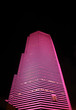 Night View of Pink Skyscraper in Miami Night View of Pink Skyscraper in Miami