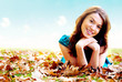 autumn girl portrait outdoors autumn girl portrait outdoors