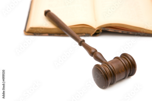 Photo: gavel and law book gavel and law book