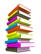 Illustration: colored books massive isolated on white #8 colored books massive isolated on white #8